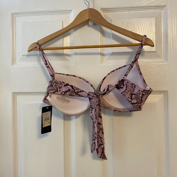 Rachel Roy Underwire Bikini Swim Top - Python Pink Medium M - NWT - Picture 6 of 7